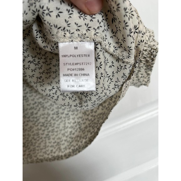 Bohme Peasant HIppie Boho Floral Blouse size M 3/4 Length Sleeves Adorable - Picture 3 of 9